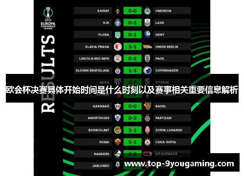 欧会杯决赛具体开始时间是什么时刻以及赛事相关重要信息解析